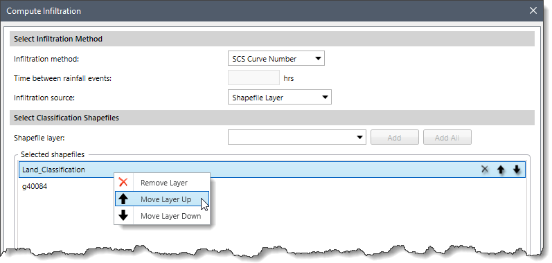Select Classification Shapefile section
