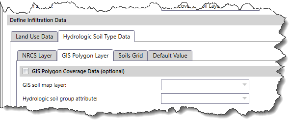 GIS Polygon Layer — Selecting SCS Curve Number as Infiltration Method