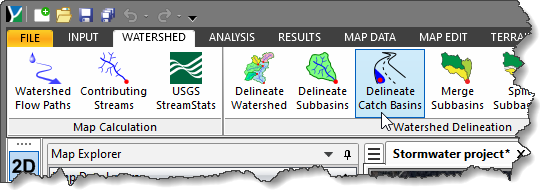Delineate Catch Basins Command