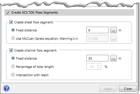 Create SCS TOC Flow Segments Section
