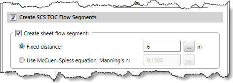 Create sheet flow segment Subsection