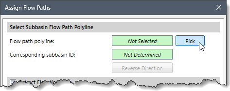 [Pick] Button - Assign Flow Paths Command