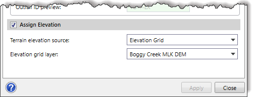 Elevation Grid terrain elevation source