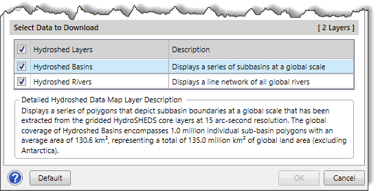 Select Data to Download section