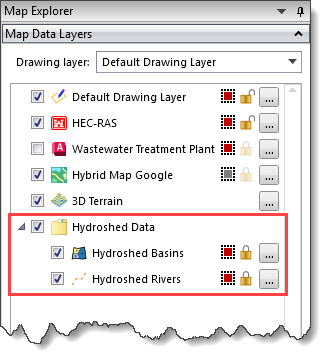Map Data Layers panel