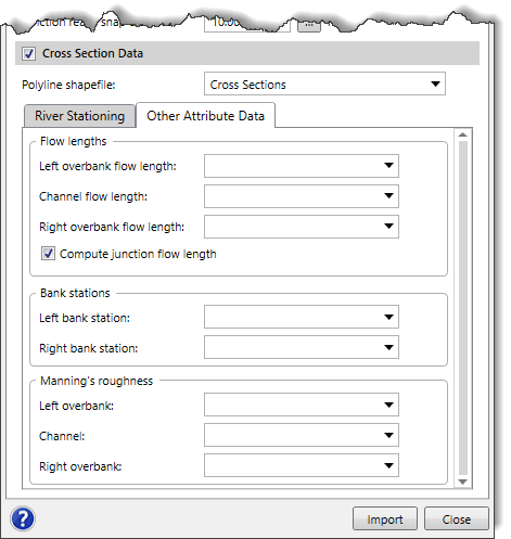 Other Attribute Data Panel