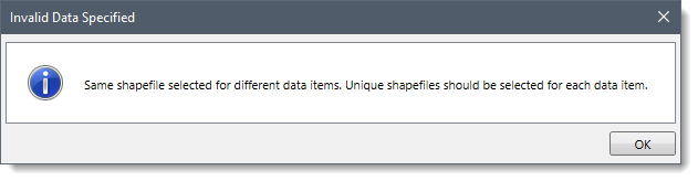 Invalid Data Specified