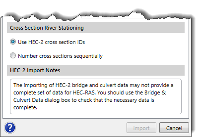 Cross section river stationing section