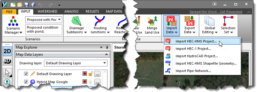 click the Import Data menu item