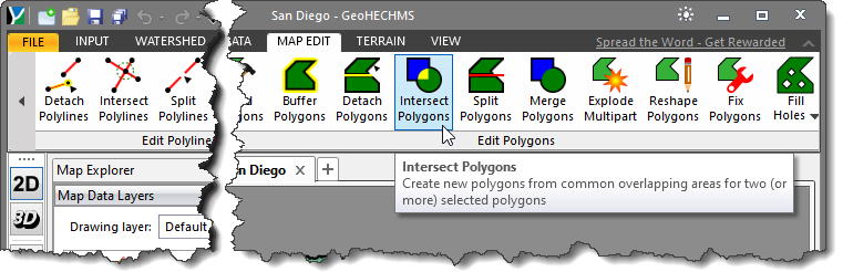 Intersect Polygons command