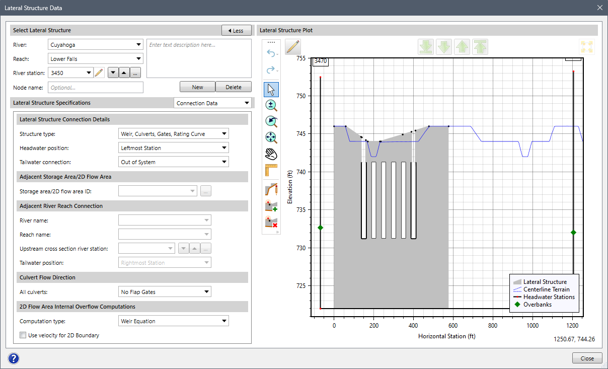 Lateral Structure Data dialog box