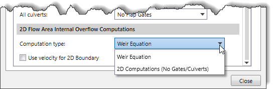Computation Type dropdown options