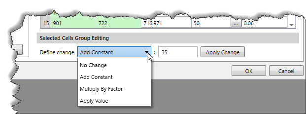 Define change dropdown combo box