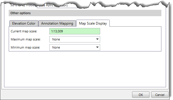 Map Scale Display subpanel