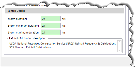 Rainfall Details Section