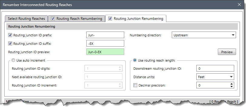 Routing Junction Renumbering