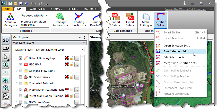 Save Selection Set Input ribbon menu command
