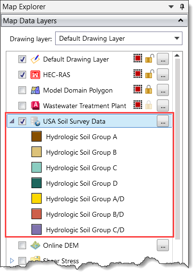 Map Data Layers panel