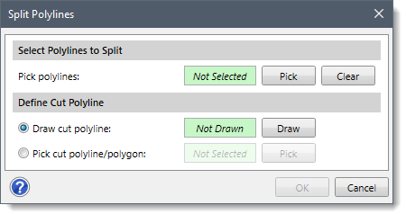 Split Polylines dialog box