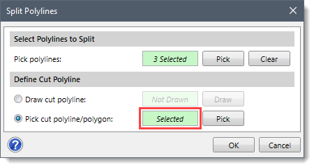 Pick cut polyline/polygon read-only field