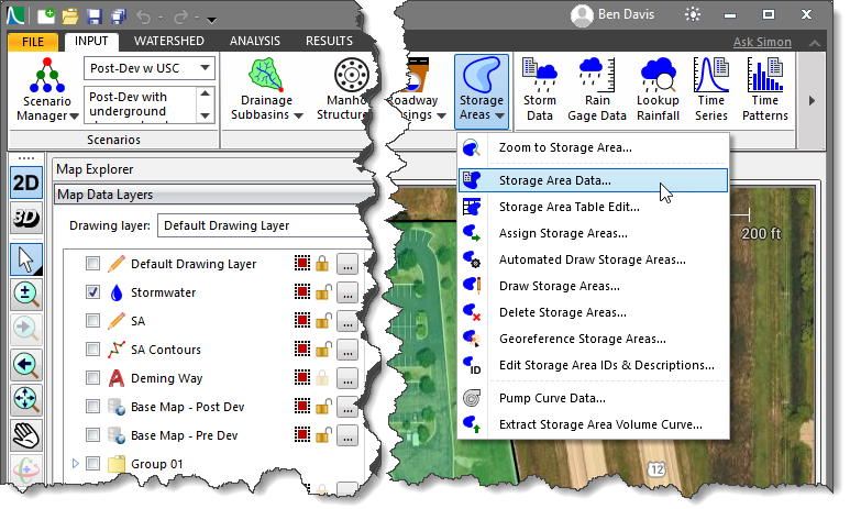 Storage Area Data command
