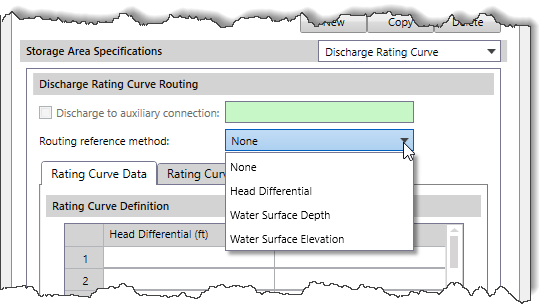 Routing reference method dropdown combo box