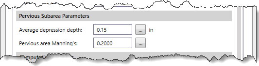 Pervious Subarea Parameters