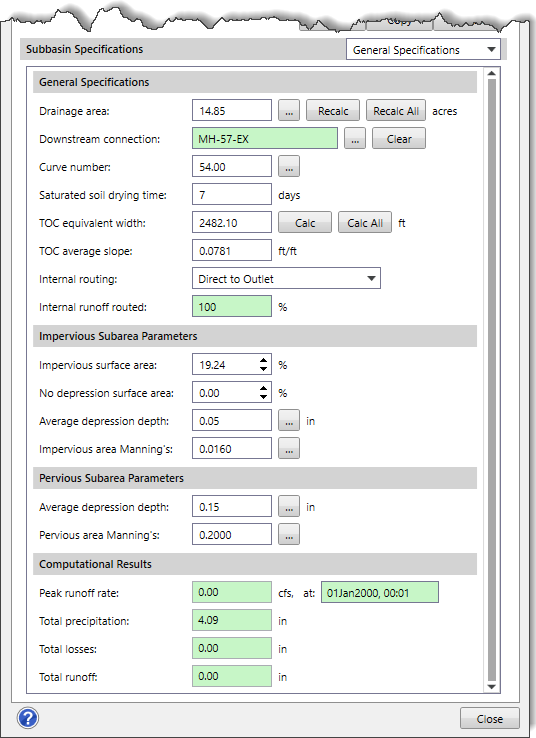 Infiltration Method – SCS Curve Number